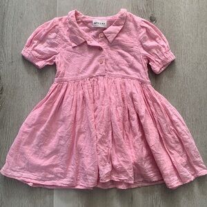 Morley cotton pink dress summer short sleeves size 4 casual or formal‎